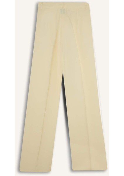 Afra x Defacto Wide Leg Tensel Kumaş Pantolon Cepli Yüksek Bel Geniş Paça A1138AX25SP