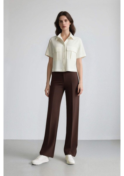 Crop Cepli Tensel Kısa Kollu Gömlek C4784AX25SP