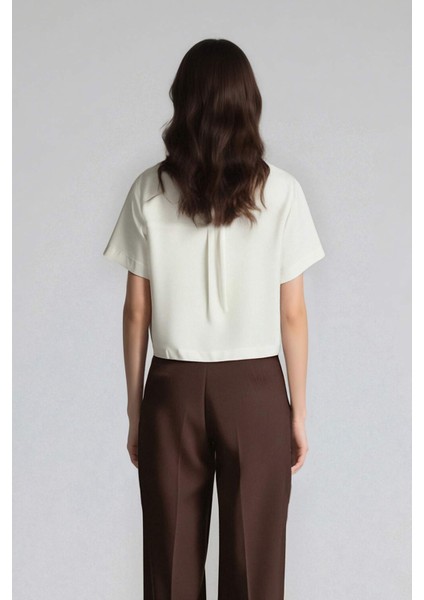 Crop Cepli Tensel Kısa Kollu Gömlek C4784AX25SP