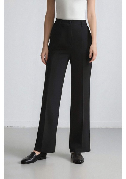 Wide Leg Pensli Klasik Palazzo Pantolon Geniş Bol Paça Basic Düz Uzun Boy Yüksek Bel Cepli C2020AX25SP