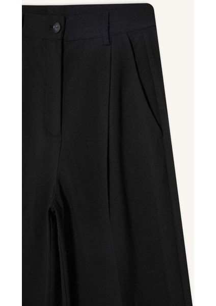 Wide Leg Pensli Klasik Palazzo Pantolon Geniş Bol Paça Basic Düz Uzun Boy Yüksek Bel Cepli C2020AX25SP
