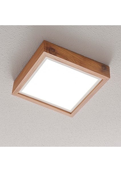 Doğal Ahşap LED Panel Aydınlatma Kare Tavan Avize 60*60 cm 3000K Gün Işığı fiyatları