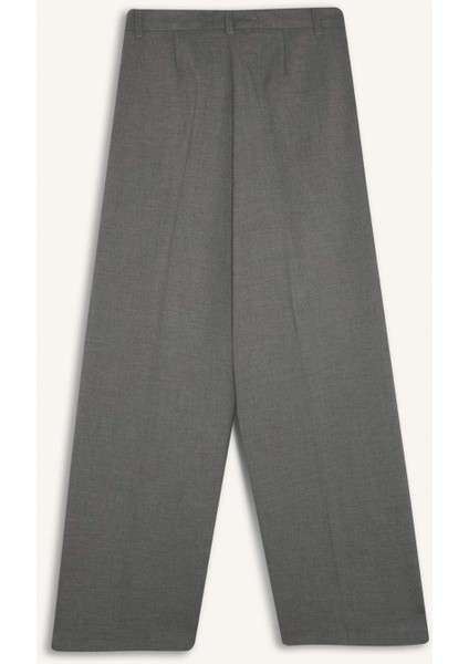 Wide Leg Pensli Klasik Palazzo Pantolon Geniş Bol Paça Basic Düz Uzun Boy Yüksek Bel Cepli