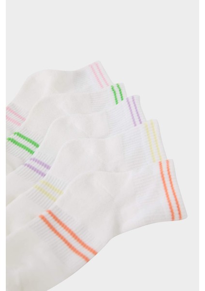 Kız Çocuk 5'li Pamuklu Patik Çorap E6063A8NS