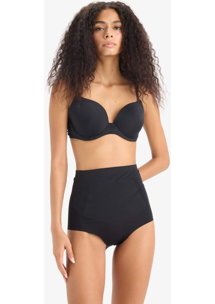 Siyah Yüksek Bel Slip Korse-Fall in Love E4742AX25SM