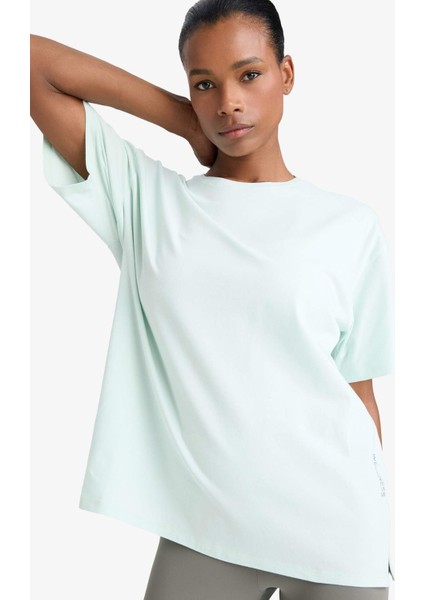 Fit Comfort Fit Bisiklet Yaka Sporcu Kısa Kollu Tişört E3494AX25SM