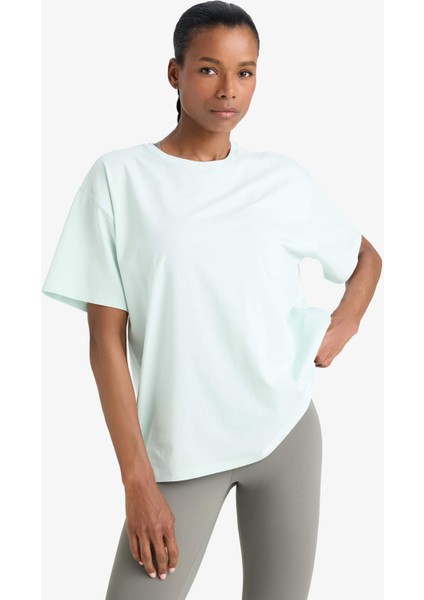 Fit Comfort Fit Bisiklet Yaka Sporcu Kısa Kollu Tişört E3494AX25SM