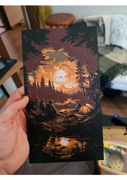 A Lakeside Bond Kabartmalı Tablo