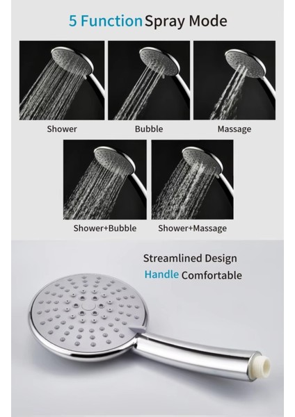 Çok Fonksiyonlu Büyük Boy Metalik Su Tasarruflu Duş Başlığı fiyatları