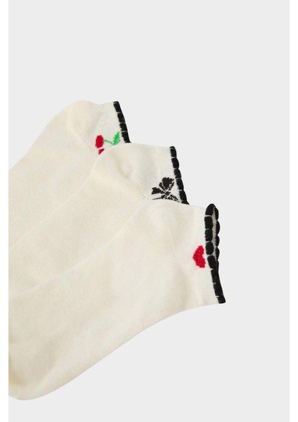 Kız Çocuk 3'lü Pamuklu Patik Çorap E6072A8NS