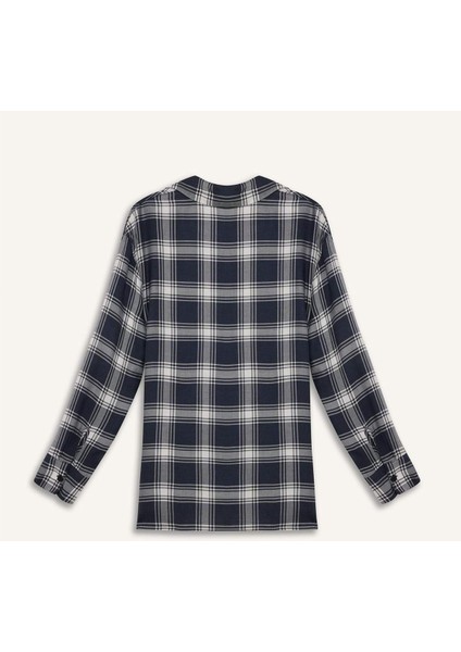 Coool Oversize Geniş Kalıp Kareli Flanel Uzun Kollu Gömlek E4593AX25SP