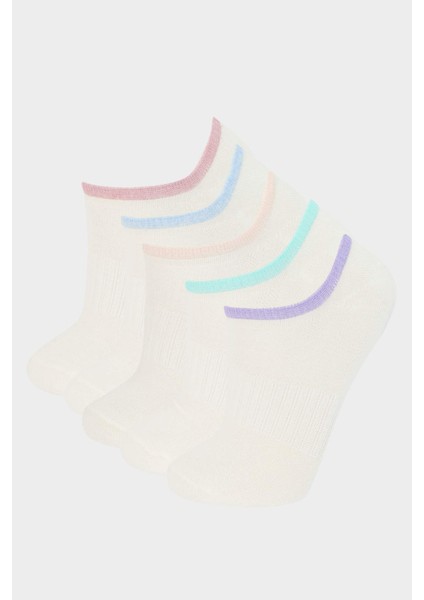 Kız Çocuk 5'li Pamuklu Patik Çorap E6050A8NS