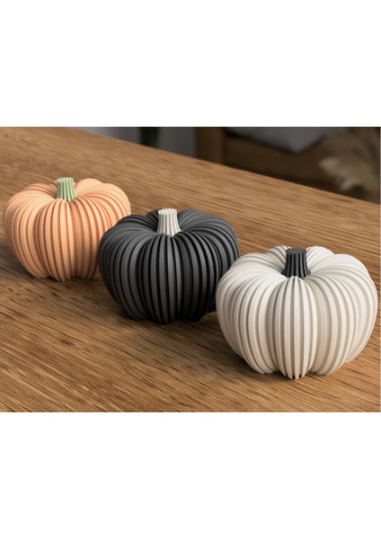 Modern Halloween Balkabağı Dekor – LED Mum Uyumlu