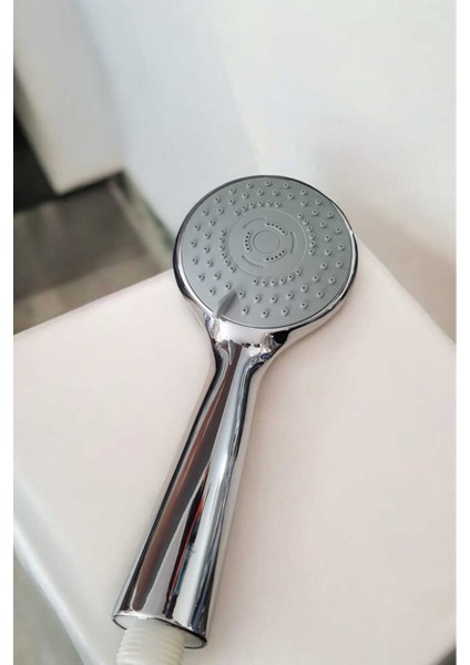 Gri Renkli Ayarlanabilir 5 Mod Su Tasarruflu Banyo Duş Başlığı 23,5x9,5 cm