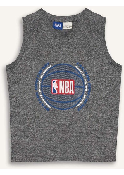 Erkek Çocuk NBA Wordmark V Yaka Atlet E4847A825HS