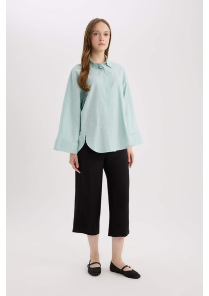 Beli Lastikli Basic Düz Cepli Kapri E4390AX25SM