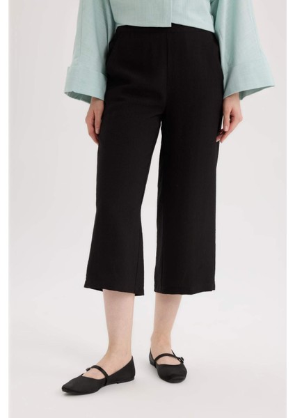 Beli Lastikli Basic Düz Cepli Kapri E4390AX25SM