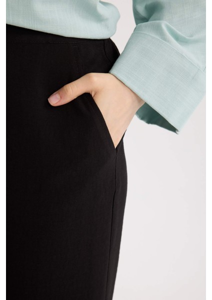 Beli Lastikli Basic Düz Cepli Kapri E4390AX25SM