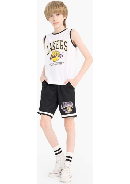 Erkek Çocuk NBA Los Angeles Lakers Bisiklet Yaka Atlet