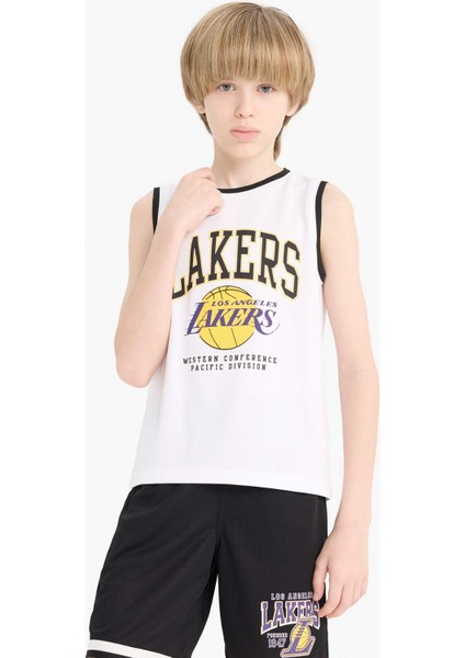 Erkek Çocuk NBA Los Angeles Lakers Bisiklet Yaka Atlet