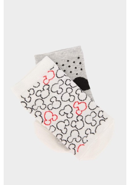 Kız Çocuk Disney Mickey & Minnie 3'lü Pamuklu Patik Çorap E6135A8NS