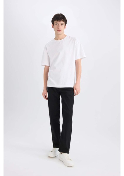 Sergio Regular Fit Solmayan Renk Normal Kalıp Normal Bel Boru Paça Siyah Jean Pantolon E6111AX25SP