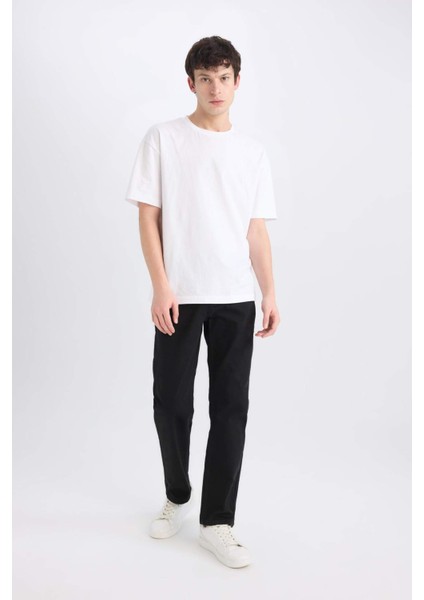 Sergio Regular Fit Solmayan Renk Normal Kalıp Normal Bel Boru Paça Siyah Jean Pantolon E6111AX25SP