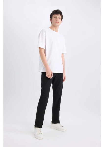 Sergio Regular Fit Solmayan Renk Normal Kalıp Normal Bel Boru Paça Siyah Jean Pantolon E6111AX25SP