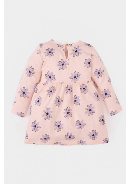 Kız Bebek Çiçek Desenli Uzun Kollu Elbise E5124A525SP