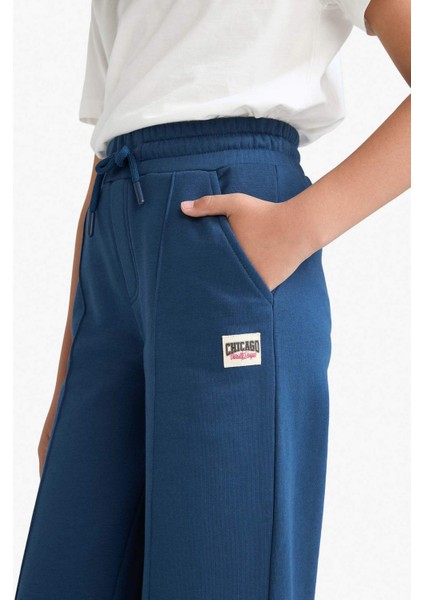 Kız Çocuk Wide Leg Geniş Paça Beli Lastikli Eşofman Altı C7131A825AU