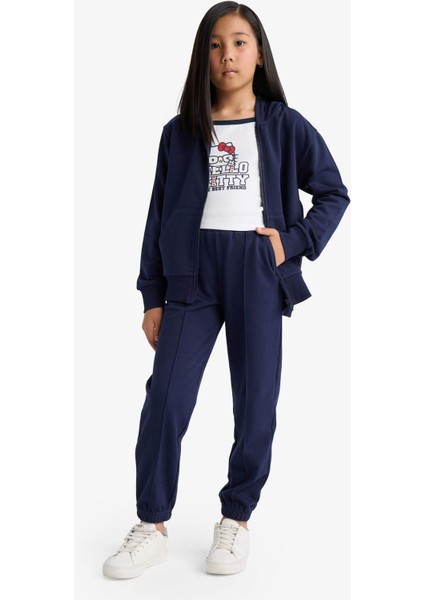 Kız Çocuk Beli Lastikli Basic Düz Okul Jogger Eşofman Altı X9036A625AU