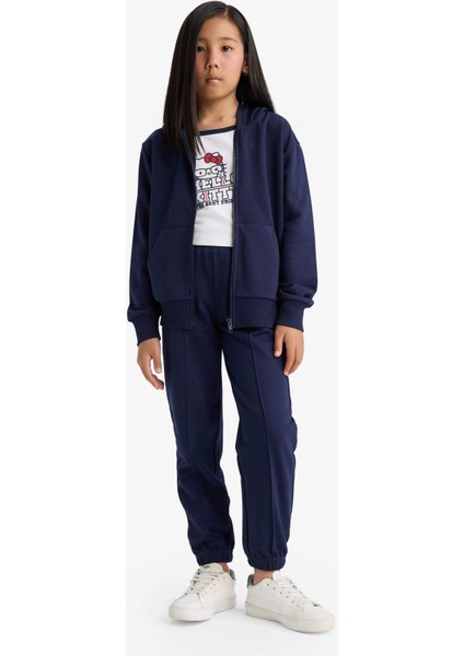 Kız Çocuk Beli Lastikli Basic Düz Okul Jogger Eşofman Altı X9036A625AU