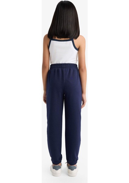 Kız Çocuk Beli Lastikli Basic Düz Okul Jogger Eşofman Altı X9036A625AU