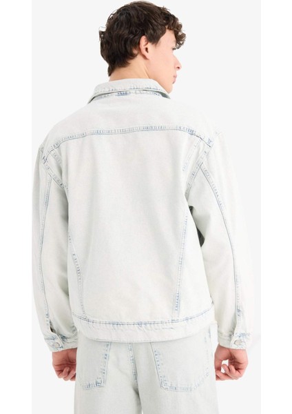 %100 Pamuk Oversize Geniş Kalıp Mevsimlik Baharlık Denim Ceket D7741AX25SP