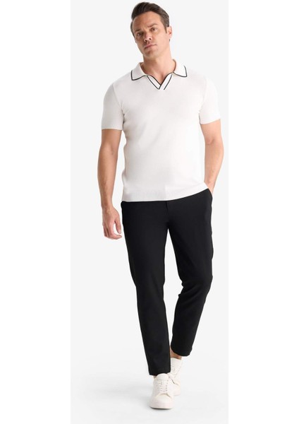 Modern Fit Polo Yaka Kısa Kollu Triko Tişört C4984AX25SM