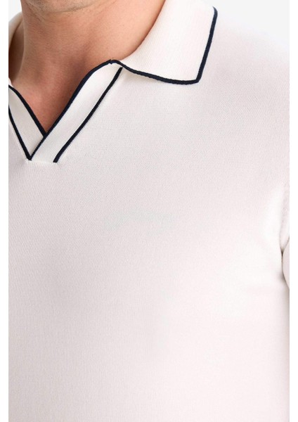 Modern Fit Polo Yaka Kısa Kollu Triko Tişört C4984AX25SM