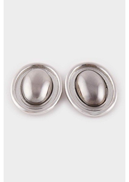 Kadın Silver Büyük Küpe E6458AXNS