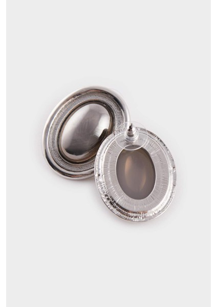 Kadın Silver Büyük Küpe E6458AXNS