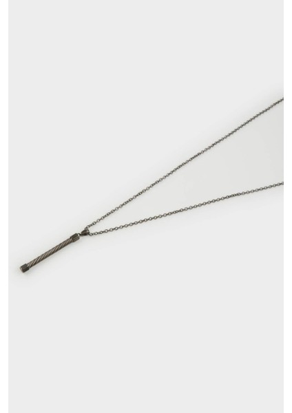 AtolyeWolf x DeFacto Erkek Sütun Figürlü Zincir 2li Kolye E6295AXNS