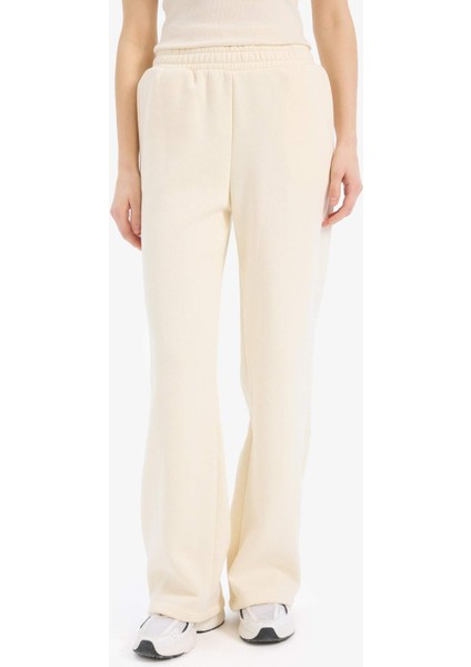 Straight Fit Basic Düz Cepli Yüksek Bel Eşofman Altı B8571AX25SP