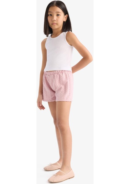Kız Çocuk Beli Lastikli Şort E5699A825HS