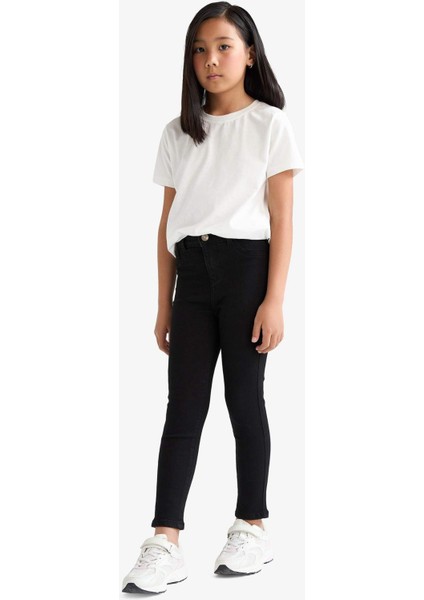 Kız Çocuk Skinny Fit Dar Paça Jean Pantolon E5875A825AU