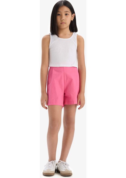 Kız Çocuk 2'li Takım Fitilli Kaşkorse Atlet Şort E5695A825HS