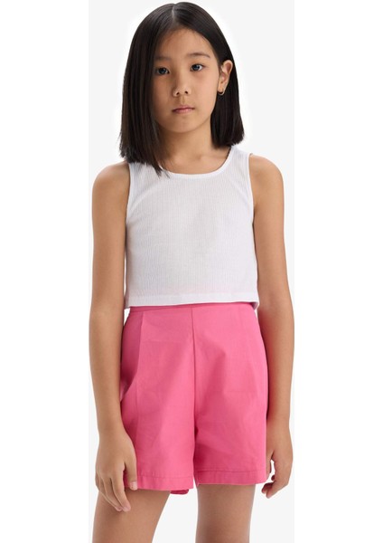 Kız Çocuk 2'li Takım Fitilli Kaşkorse Atlet Şort E5695A825HS