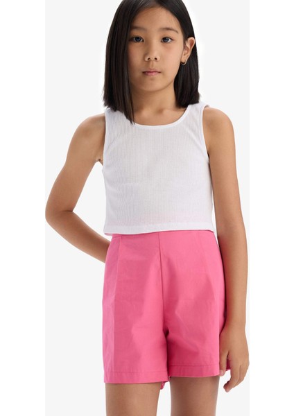Kız Çocuk 2'li Takım Fitilli Kaşkorse Atlet Şort E5695A825HS
