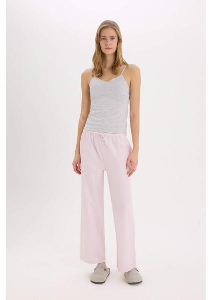 Regular Fit Poplin Pijama Altı-Fall in Love E3116AX25SP