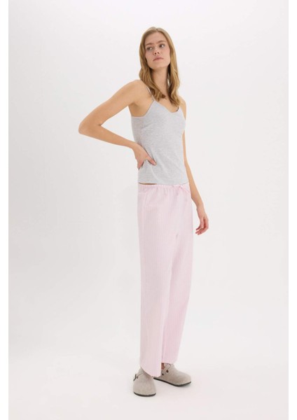 Regular Fit Poplin Pijama Altı-Fall in Love E3116AX25SP