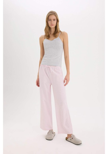 Regular Fit Poplin Pijama Altı-Fall in Love E3116AX25SP