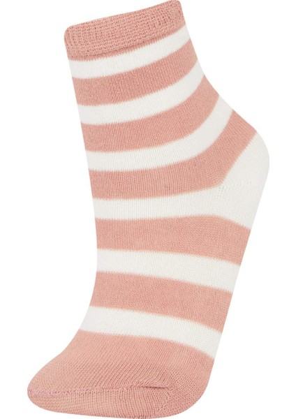 Kız Çocuk 5'li Pamuklu Uzun Çorap E6283A8NS