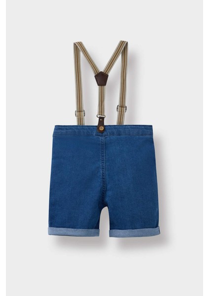 Erkek Bebek Pantolon Askılı Jean Şort C2289A525SM